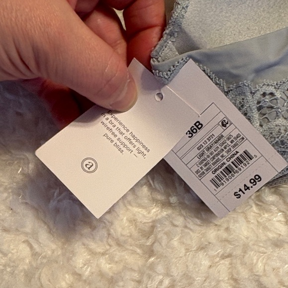 NWT Auden Light Gray Bliss Wirefree Bra 36B - Picture 5 of 8